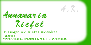 annamaria kiefel business card